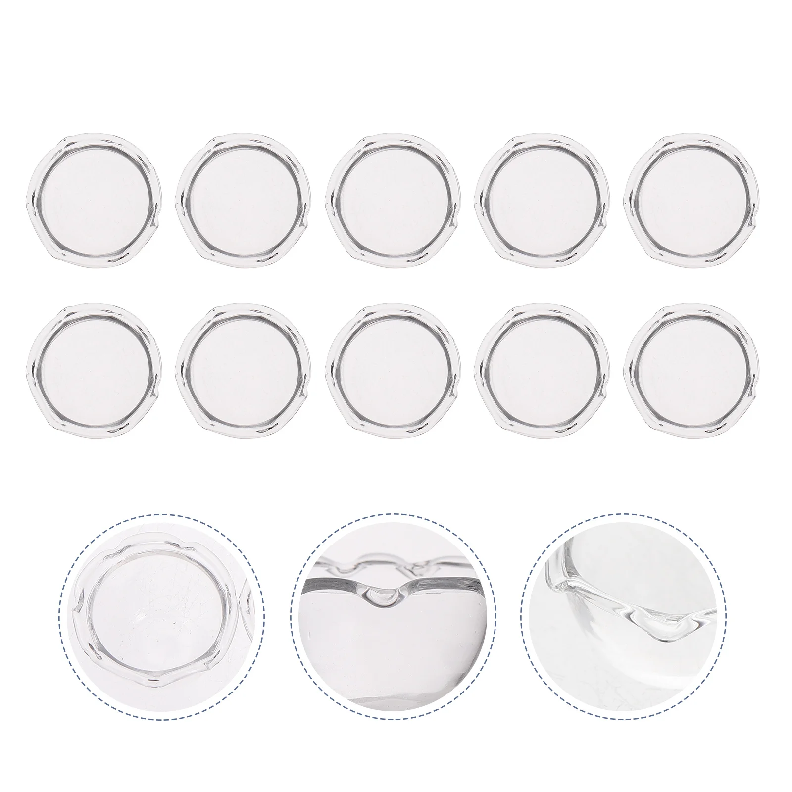 

10 Pcs Kitchen Plate Bowl Mini Supplies Miniature Glass Sauce Dish Dip Bowls Small Dipping