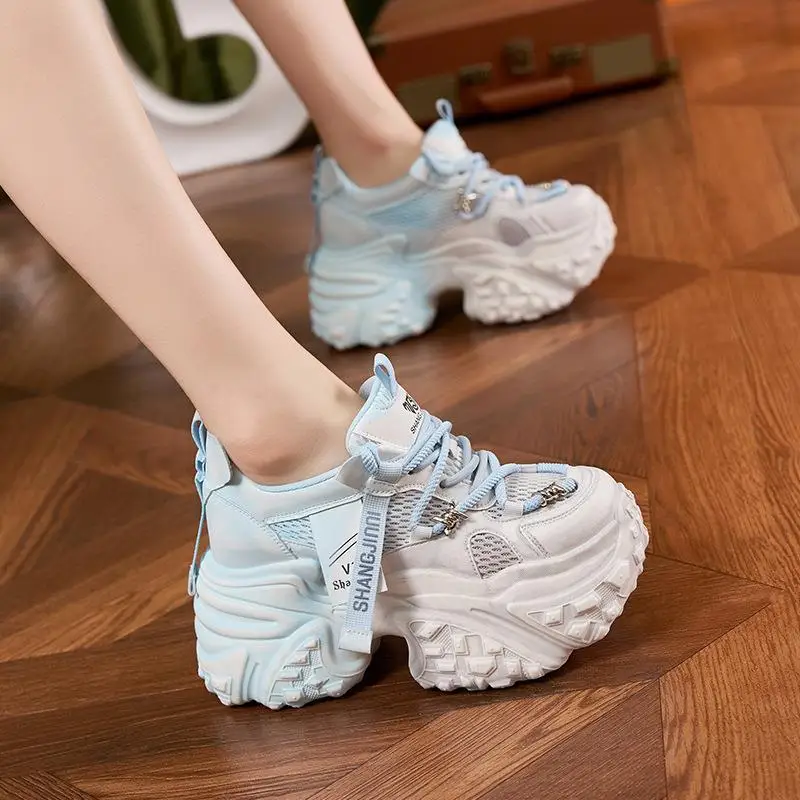 

Women's Dad Shoes Thick Bottom Breathable Mesh Leather Hollow out Casual Fashion Single Shoes Comfortable Summer Sandals