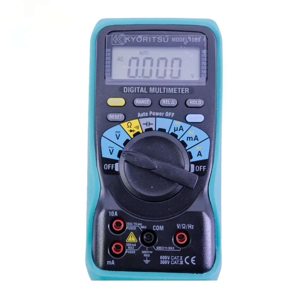 Kyoritsu 1009 Handheld Digital Multimeter AC DC Voltage Current Tester 4000 Counts Resistance Meter