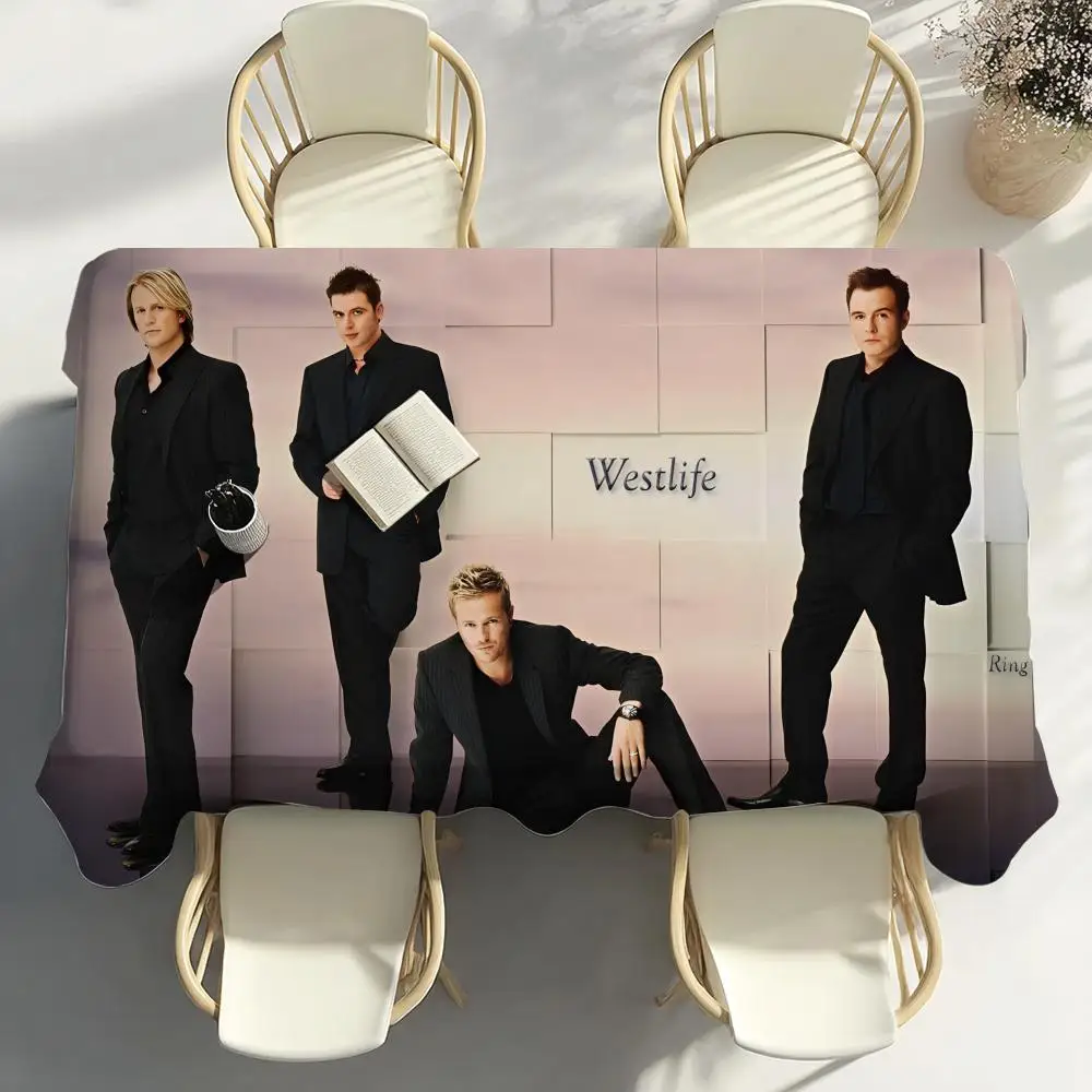 Mantel de la banda pop W-Westlife para el hogar, fiestas, pícnic, comedor, cocina, escritorio, decoración de mesa a prueba de polvo