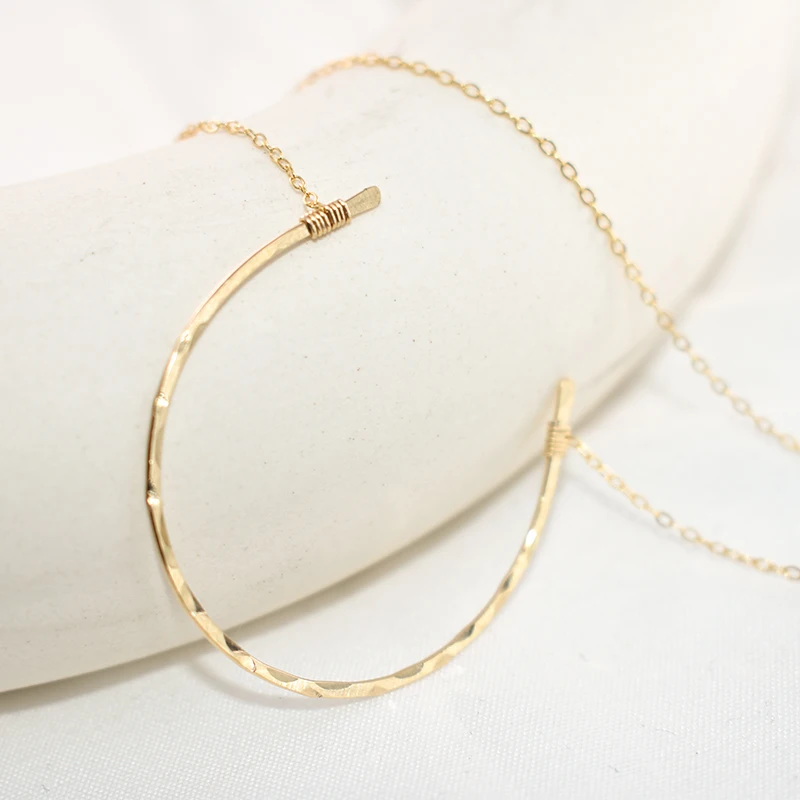 925 Silver Horseshoe Necklaces Handmade Gold Filled Jewelry Pendant Vintage Boho Choker Kolye Charm Jewelry Necklace For Women