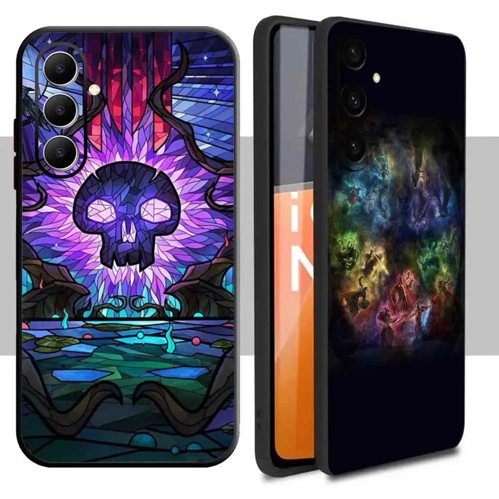 MtG Variant Art Magic the gathering Phone Case For Samsung Galaxy S25 S24 S23 S22 S21 S20 Plus Ultra Note20 Soft Black