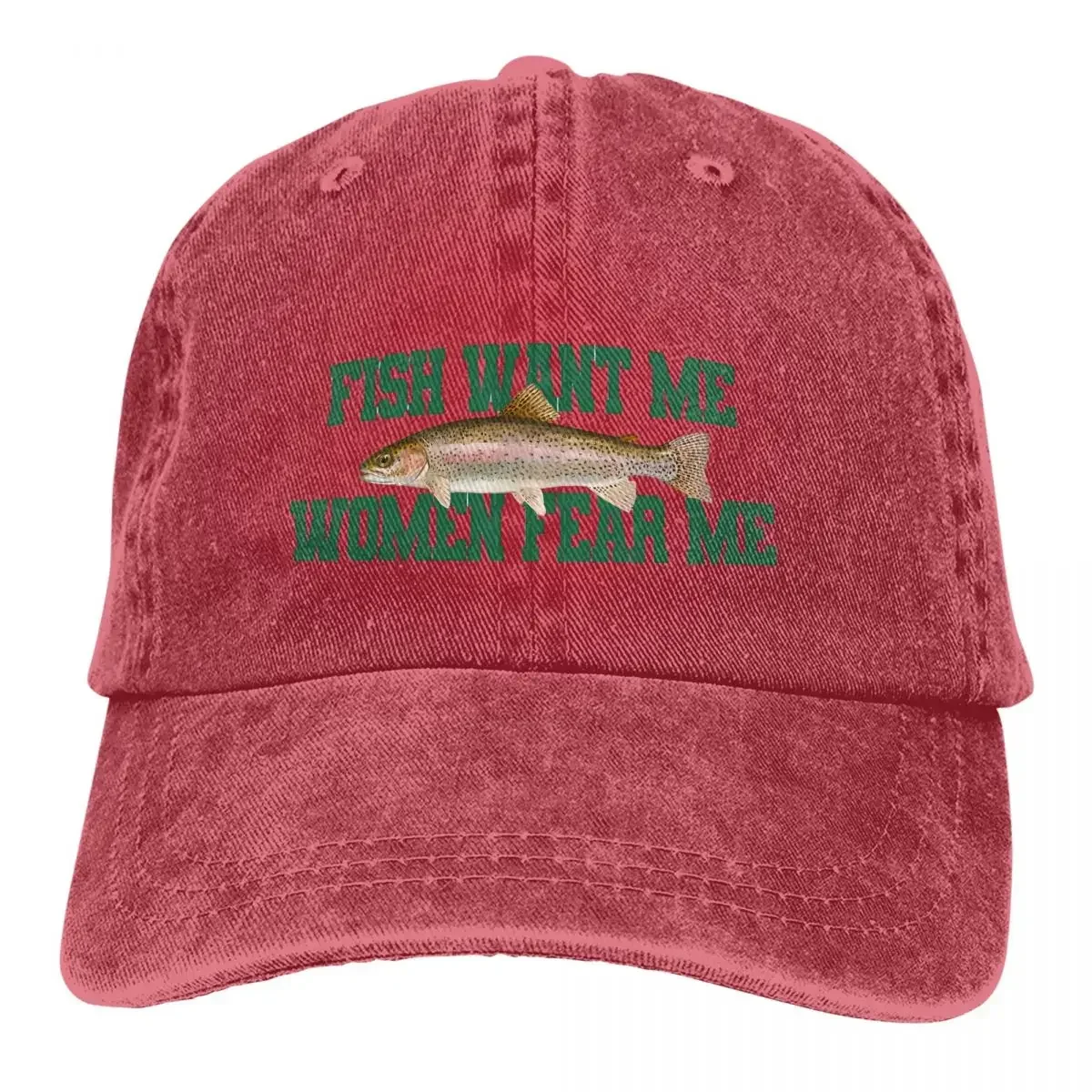 New Pure Color Dad Hats Fish Want Me Women Fear Me Meme Classic Women's Hat Sun Visor Baseball Caps Peaked Cap