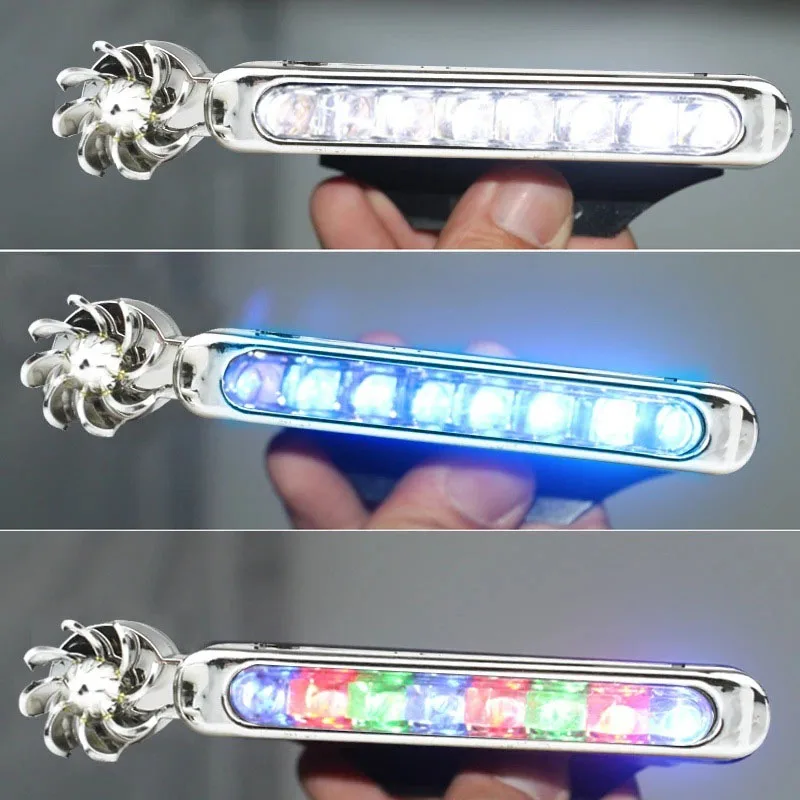 2Pcs Car LED DayTime Running Light Wind Powered LED Floodlights Auxiliary Lighting Motorcycle Lamp Automobile Day Time Headlight