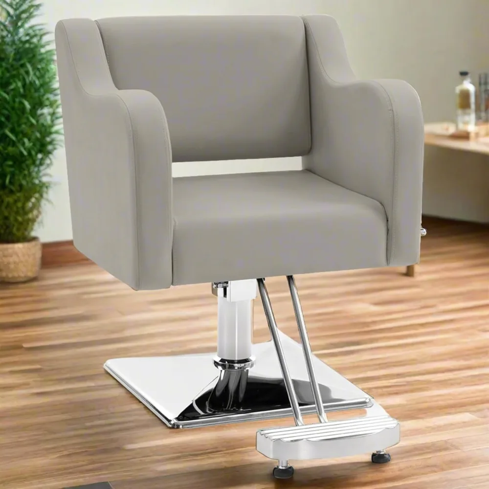 

Classic Salon Chair for Hair Stylist,Hydraulic Barber Styling Chair,Beauty Salon Spa Equipment(Grey), Customized