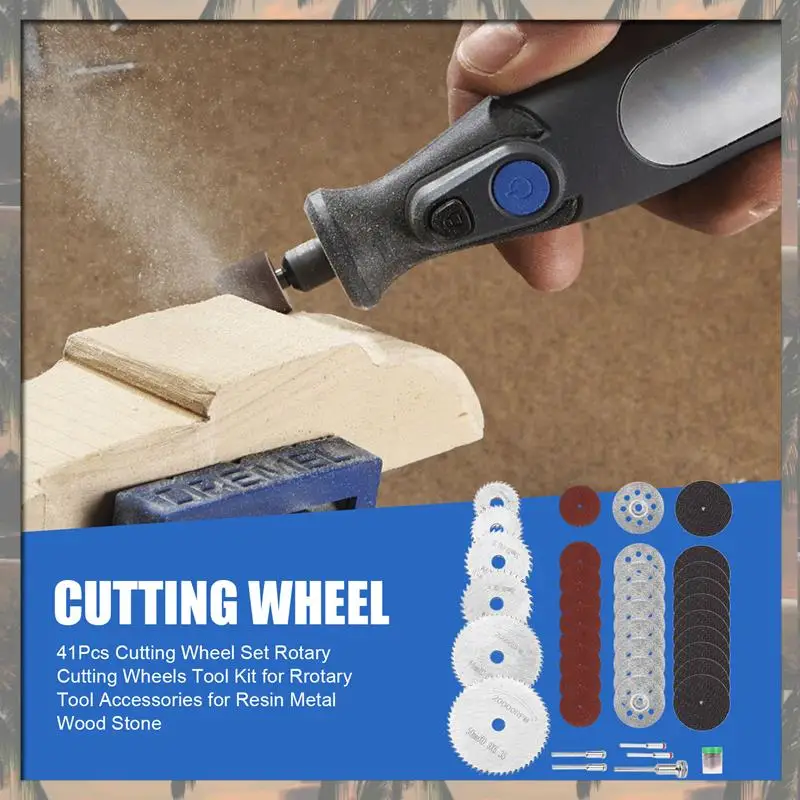 A70U Nieuwe 41 Stuks Snijwiel Set Roterende Snijwielen Tool Kit Voor Dremel Rrotary Tool Accessoires Voor Hars Metaal Hout steen