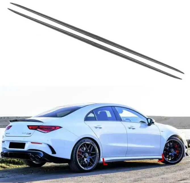 

Stainless Steel Car Side Skirt Bumper Side Door Body Cover For Mercedes-Benz W118 C118 CLA260 CLA180 200 220 AMG 2020 2021 2022