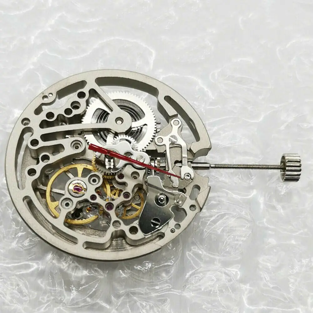 Skeleton Mechanical Automatic Movement For Seagull TY2809 Movement with Tap 10 Stem Watch Repair Accessories
