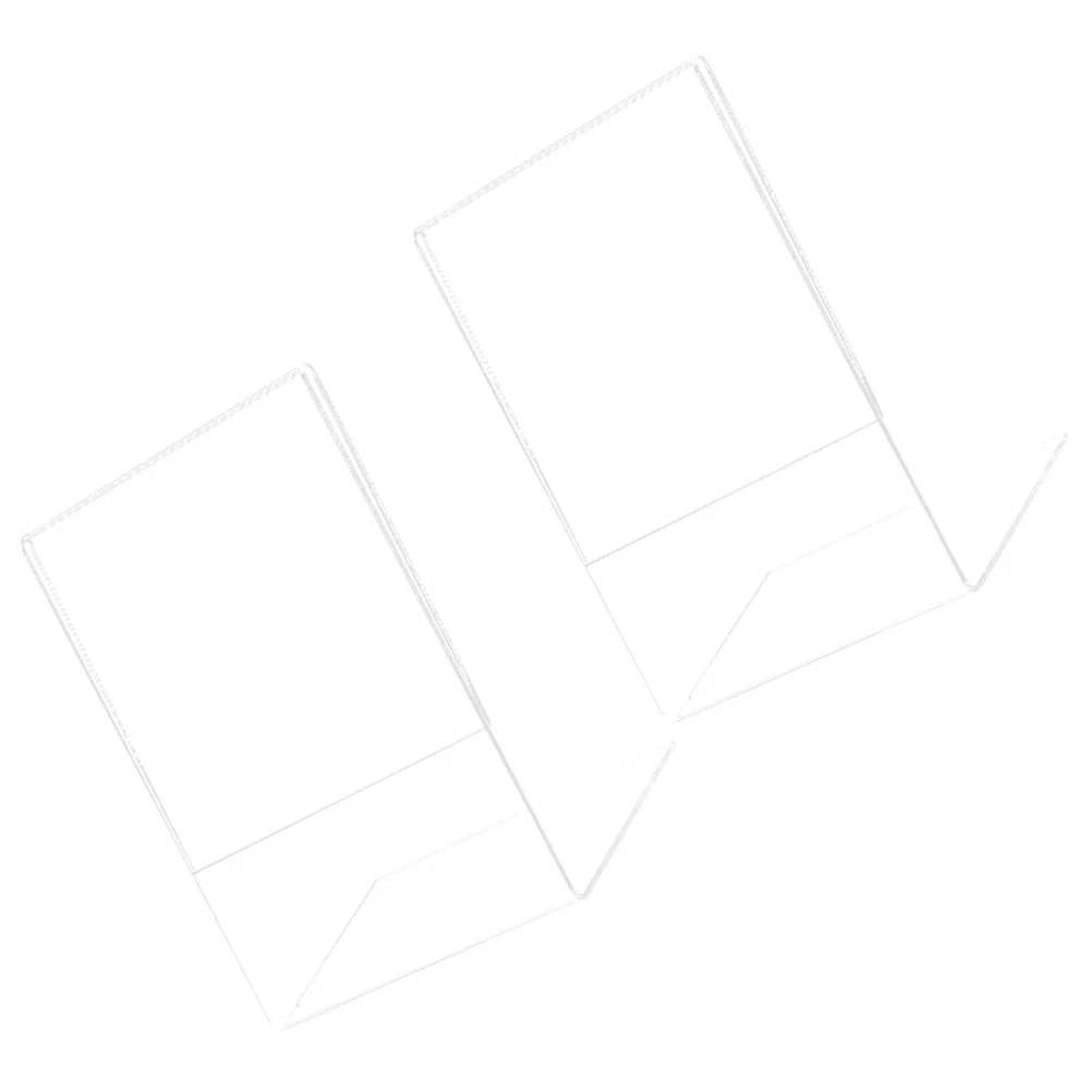 

2pcs Acrylic Transparent Picture Cards Display Frames Photo Frame Stand Clear Cards Frame For Restaurants Weddings Trade Shows