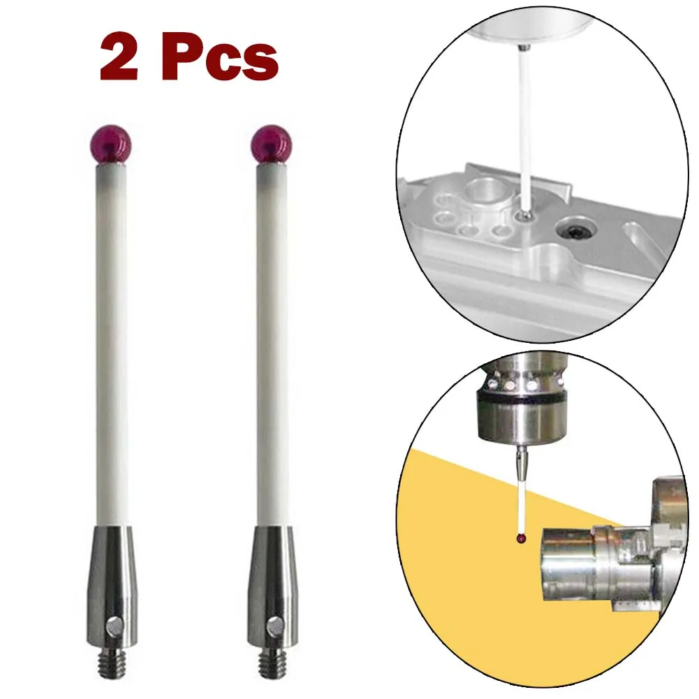 

2pc For Renishaw A 5000 3712 CMM Probe Stylus 6mm Ball Head 100mm Ceramic Rod CMM Touch Probe Ceramic Shaft Probe Ball Head Part