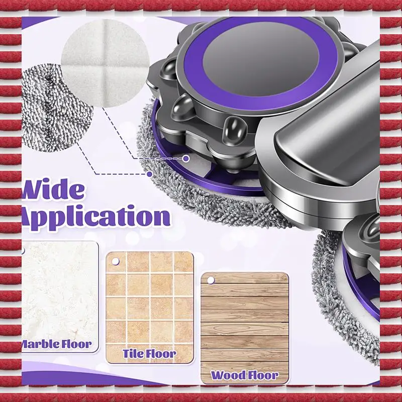 

A97G Electric Wet Dry Mopping Water Mop Head Attachment Compatible For Dyson Vacuum Cleaner V6 Dc58/Dc59/Dc62 Model