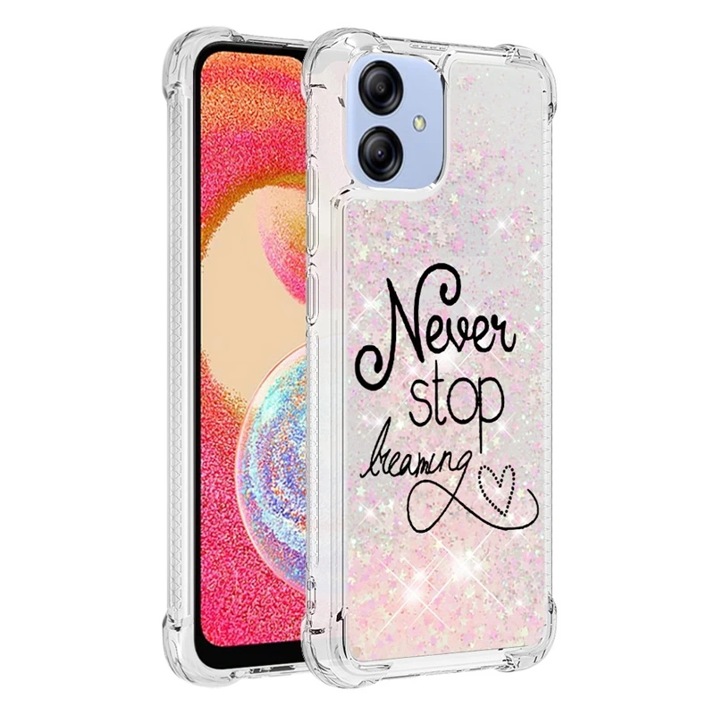 For Samsung Galaxy A04 Cover Quicksand Dynamic Liquid Case on for Samsung A 04 A04E A04S SM-A045F A047F A042F Phone Case Fundas