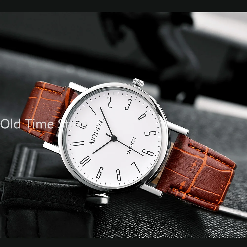 Men Watches Business Wrist Watch Luxury Leather Strap Analog Watches Quartz Wristwatches Clock Men Women Casual Simple Watch