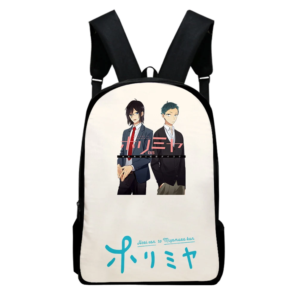 Classic Popular Fashion Horimiya Notebook Backpacks pupil School Bags 3D Print Oxford Waterproof Boys/Girls Laptop Backpacks