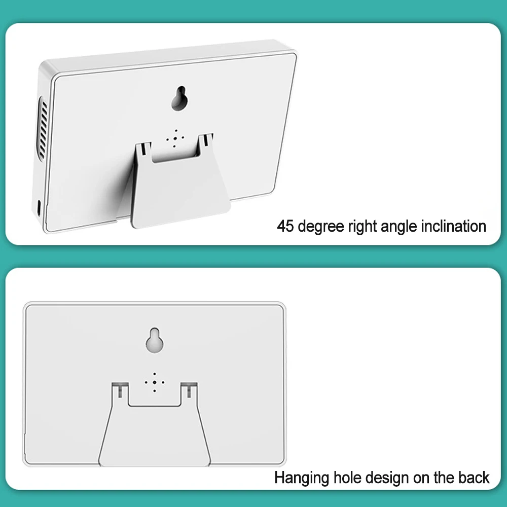 Electronic Weather Station Thermometer Digital Temperature Humidity Meter High Precision Hygrometer Alarm Clock LCD Screen