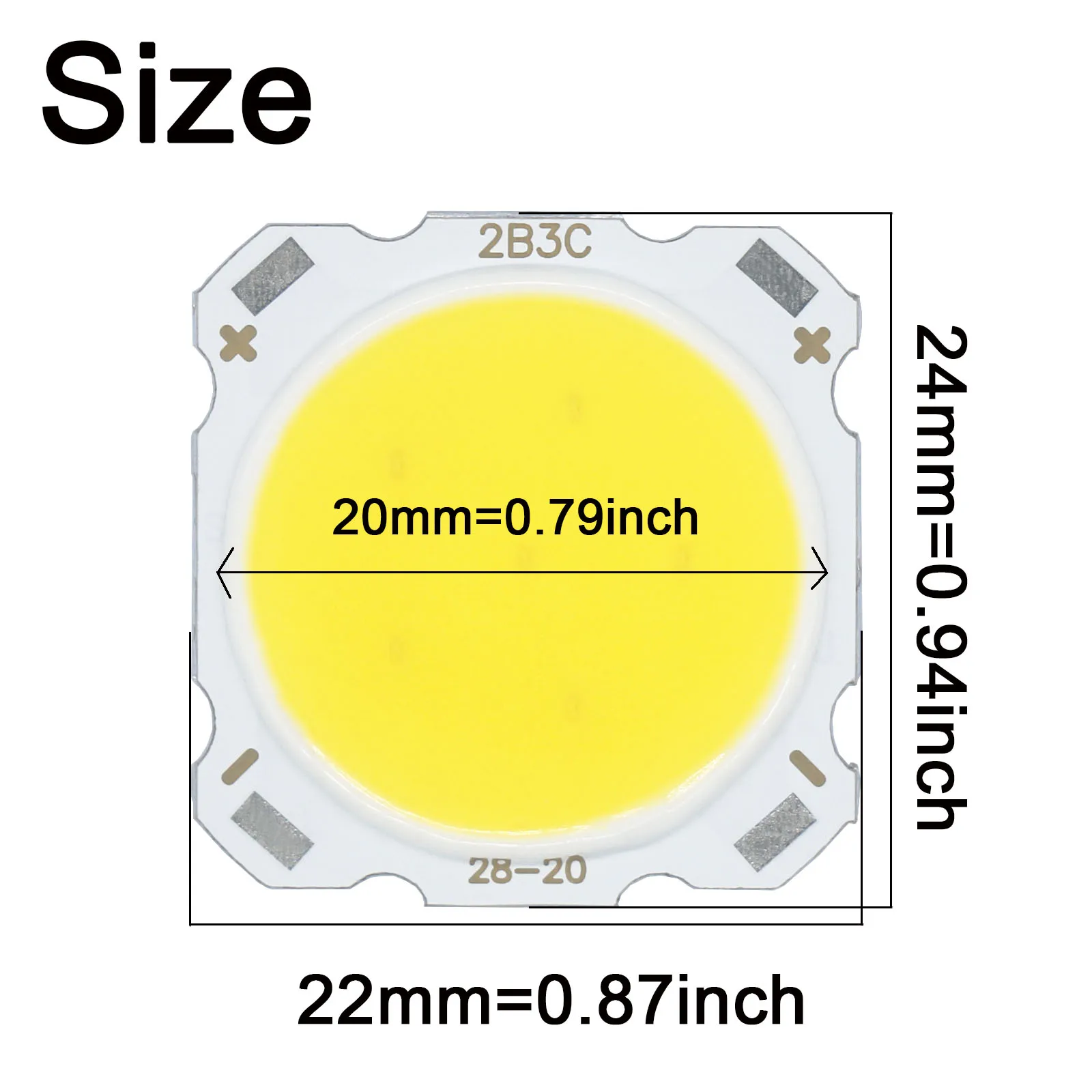 20pcs a lot 3W/5W/7W/10W High Power LED COB Light Beads 2422 Ra≥70 LED lamp Bead LED Bulb Chip Spot Light Downlight Diode Lamp