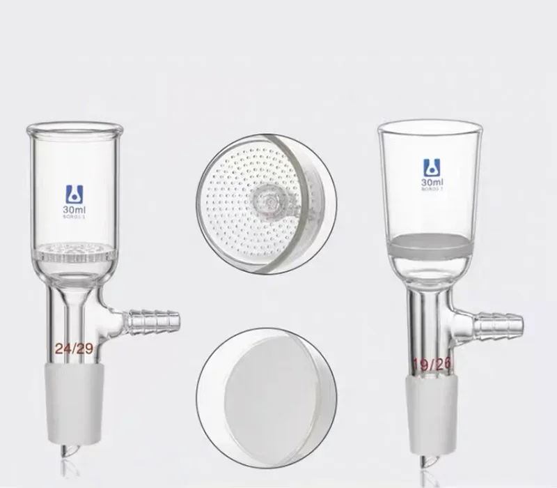 50-2000ml Vacuum Filter Flask Set G3 Sand Core Funnel Suction Filtration Lab Multiple Sizes