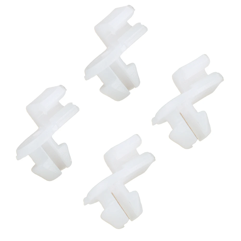 

4pcs Car Door Hole Door Lock Fastener Rod Clip White Door Lock Rod Clamp Trim Panel Plastic Fastener For Hole 5-7 Mm