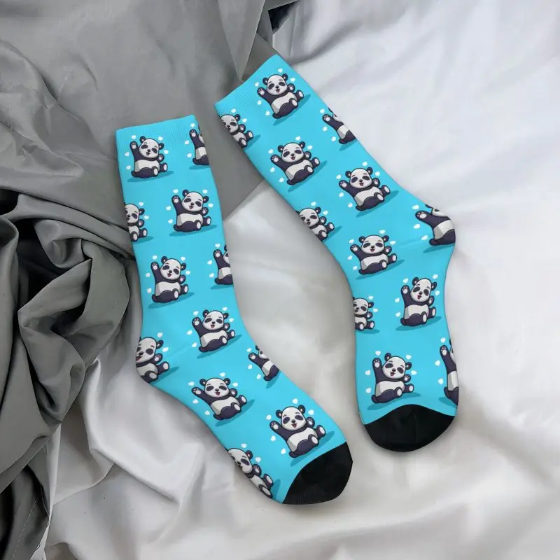 Calcetines de vestir de oso Panda de dibujos animados para hombres y mujeres, moda cálida, Animal Crew