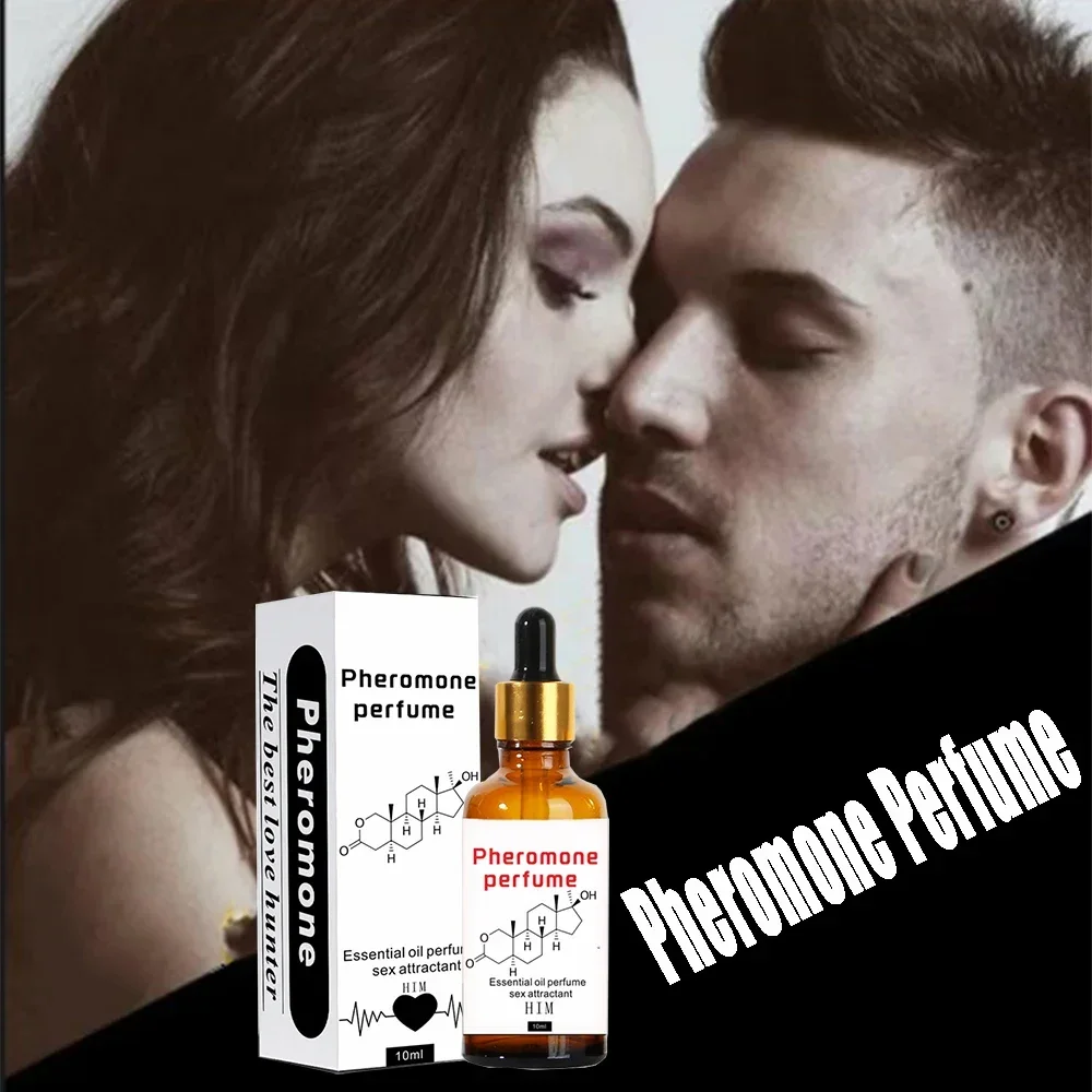 Óleo de Perfume de Feromônio para Homens e Mulheres, Fragrância Corporal Essencial, Duradoura, Natural, Refrescante, 10ml