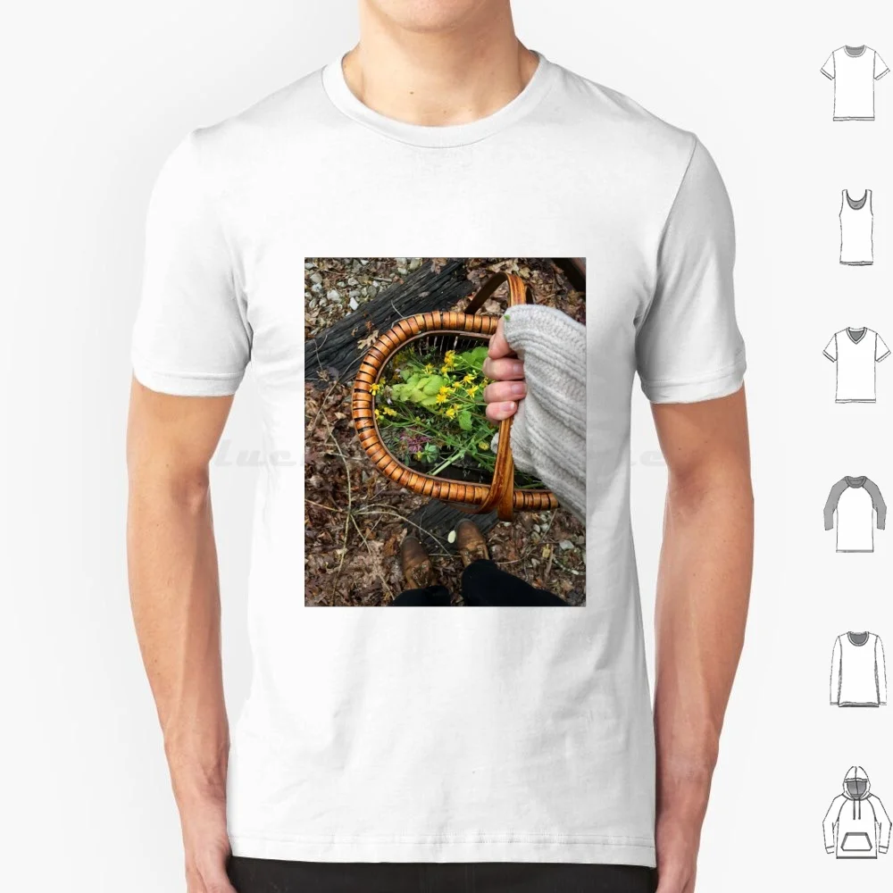 Flowers In A Basket T Shirt Big Size 100% Cotton Flowers Flower Floral Flower Basket Basket Of Flowers Flower Photography