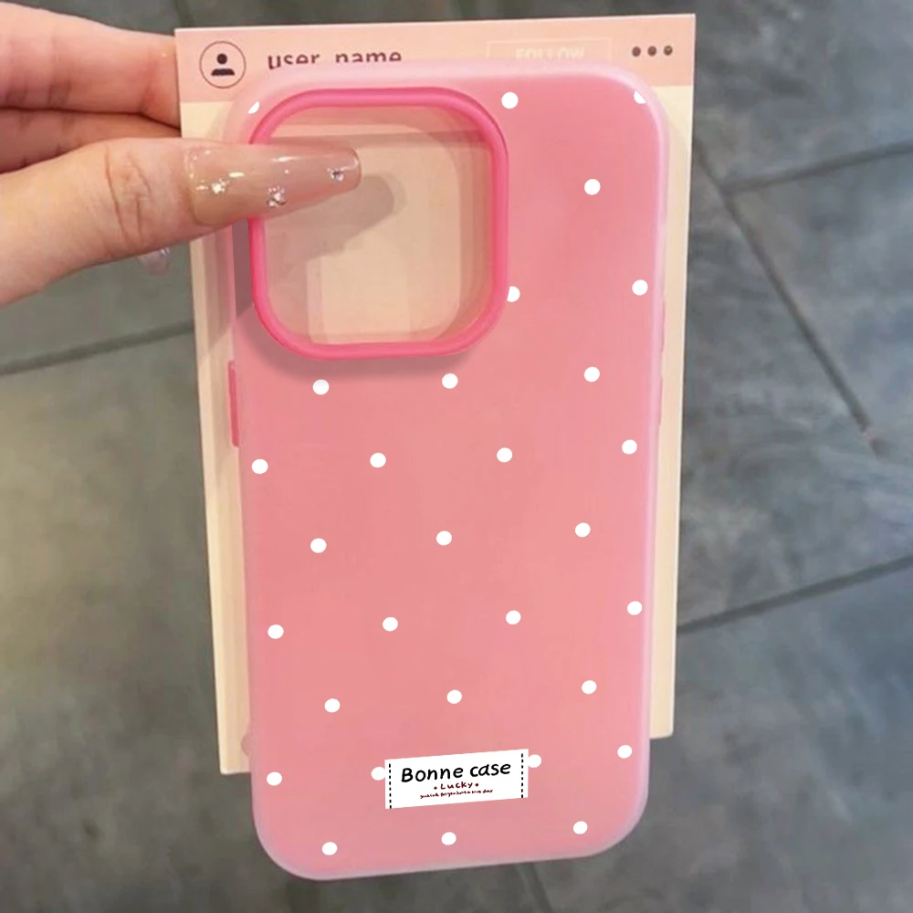 For Samsung Galaxy S21 S26 S25 S24 S23 S22 Ultra Plus FE Case French Polka Dot INS Cover For A55 A56 A37 A36 A54 Dustproof Funda view 3