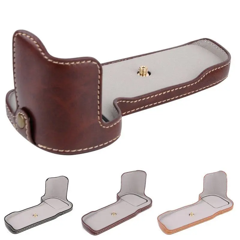 Leather Camera Case Base Half Cover For Canon EOS 5D Mark III IV 5D3 5D4 New  Body Bottom Shell