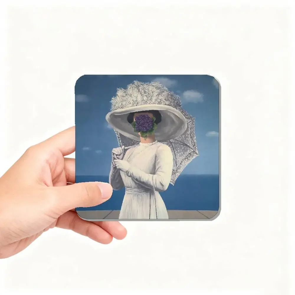 يمكن استخدام ملصقات مربعة مغناطيس الثلاجة ريني فرانكويس غيسلين ماغريت لتخصيص تذكارات أو هدايا مثالية. #6