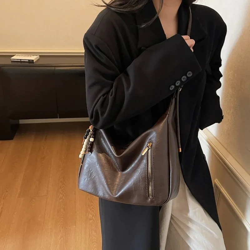 

Luxury Elegant Designer Diaper Bag Women Fashionable Leather Tote Large Capacity Stylish Crossbody Shoulder Bag For Ladies