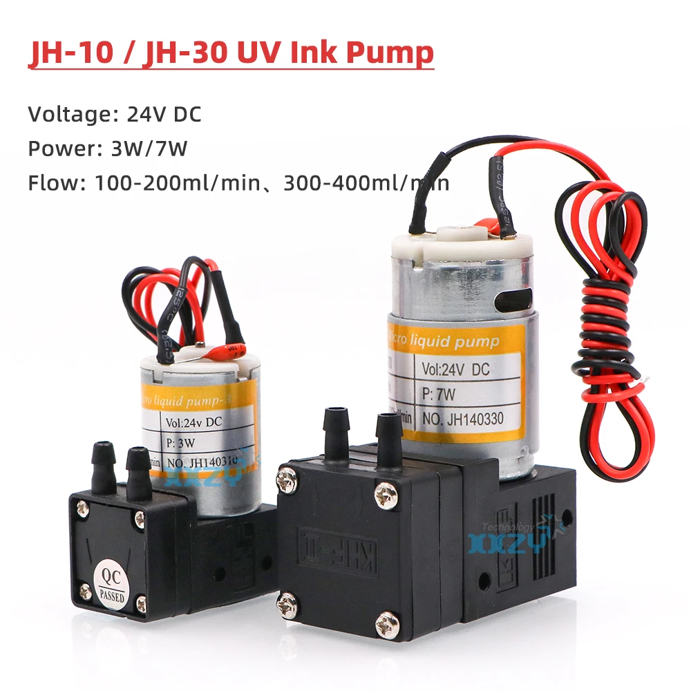 KHF DC24V 3W/7W UV Ink Pump For Flora Docan KGT UV Flatbed Printer JH-10 JH-30 Diaphragm Pump 100-200ml 300-400ml/min Pump