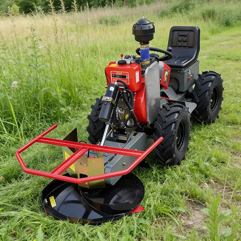 4WD Ride-On Disc Lawn Mower, Four Wheel Drive Grass Cutter Machine