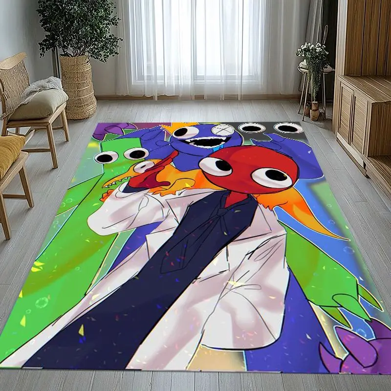 Thriller Cute R-Rainbow Friends Game Non-Slip Large Area Rug for Living Room,Bedroom Playroom Carpet Mat for Sofa,Home Decor