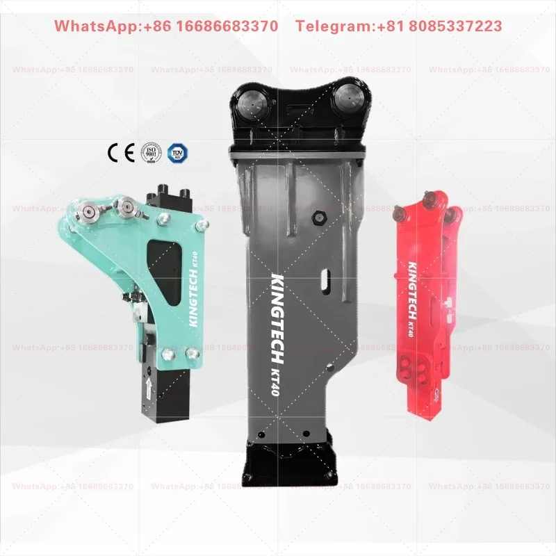Гидравлический молот-гидроперфоратор SD KINGTECH 40 1.8 2 тонны с насосом для мини-экскаваторов 1-2 тонны