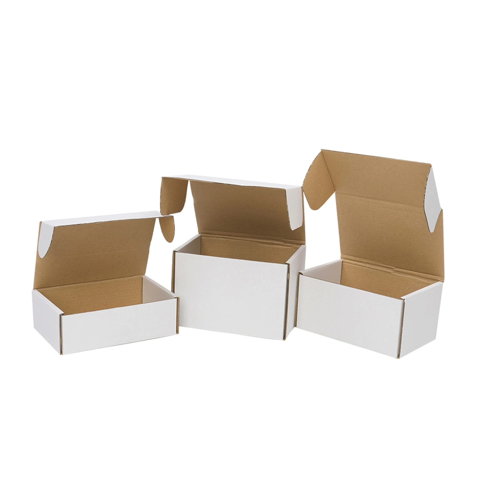 50 Pack White Corrugated Boxes 6x4x2"/6x4x3"/6x4x4" Assorted Sizes Shipping Boxes for Mailing & Gift Packaging