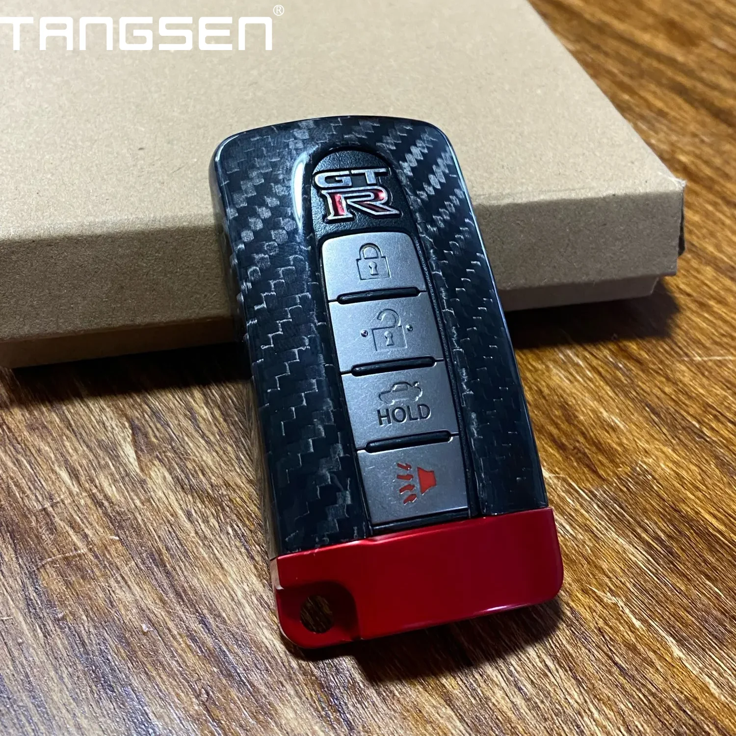 Carbon Fiber Car Key Case Cover Suitable For Nissan GTR Infiniti Car Key Protective Accessories