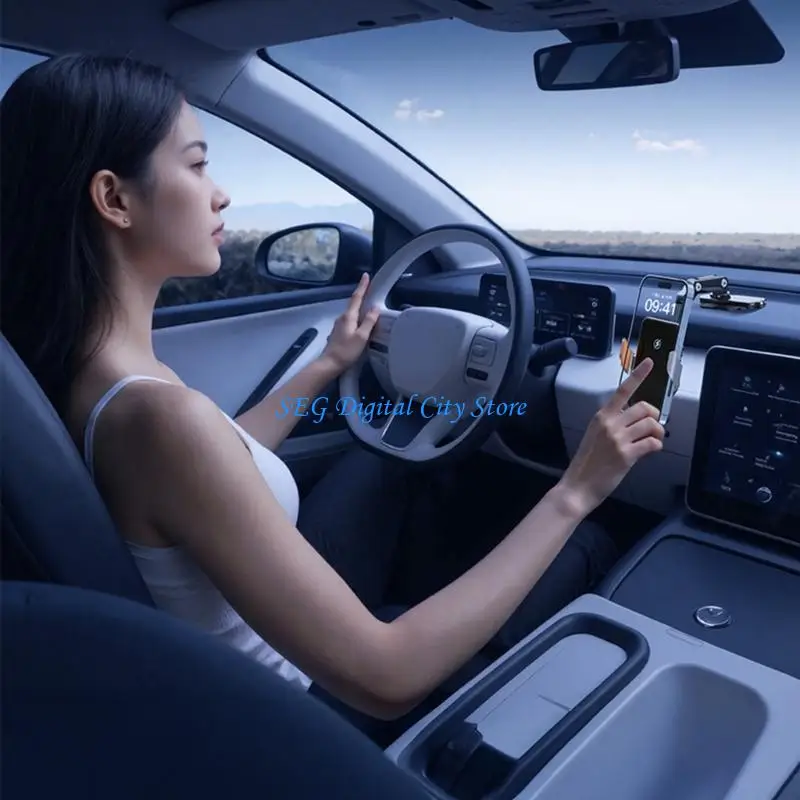 U75B Intelligent 15W Wireless Charging Auto Expanding Car Mount for Smartphones Use