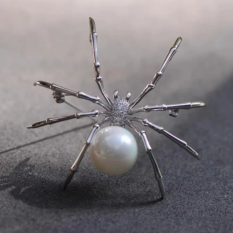 Perle noire abeille araignée insecte cristal broche femme broche cadeau mâle bijoux personnalisé mode fête Cosplay accessoires