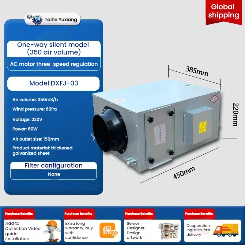 المجلفن الصلب الهواء النقي طريقة واحدة تدفق السقف النازع مضمنة القناة التهوية مطعم المطبخ التجاري هود مروحة العادم #2