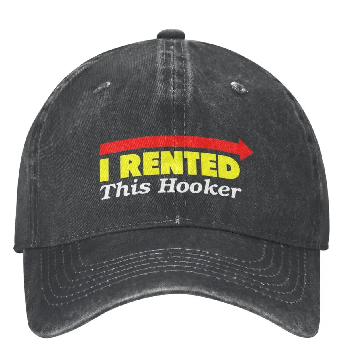 I Rented This Hooker Denim Baseball Cap Funny Sayings Tennis Skate Trucker Hat Summer Women Men Vintage Sunshade Baseball Caps