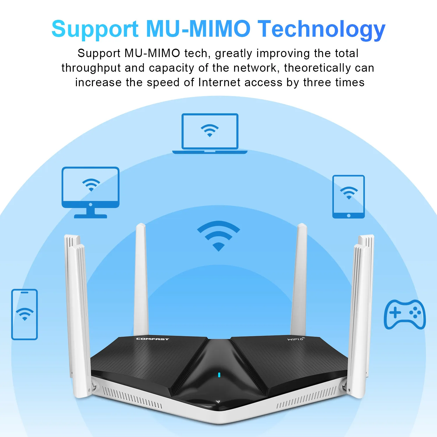 Enrutador WIFI6 AX3000 Gigabit IPV6 WPA3, repetidor de 2,4 GHz/ 5G, amplificador de señal externa, rango de antena, enrutador de malla para el hogar