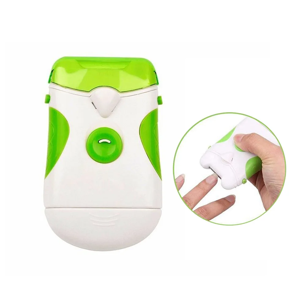 Electric Nail Trimmer And Nail File Electronic Manicure Pedicure Tool Nail Clipper Green Color For Girls Boys Gifts