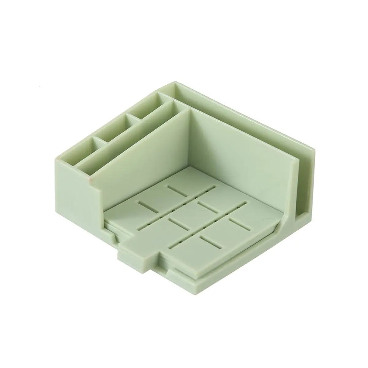 HHTL Sticky Note Holder,for 3x3/ Sticky Note Stencil Dispenser with Template,Memo Pad Organizer for Office Green