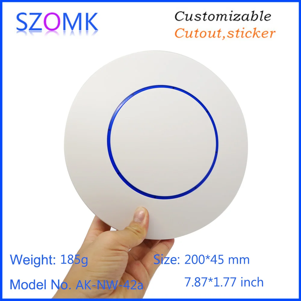 1 Pz 200*45mm vendite calde scatola di giunzione router di plastica casa intelligente soffitto elettronica router wifi custodia controller in plastica