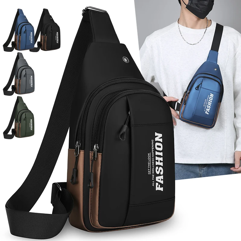 

Men's Waterproof Chest Bag – Adjustable Crossbody Sling Pack for Commute, Lightweight Nylon with Phone Pocket