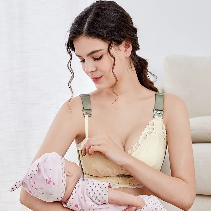 Nursing bra gathered to prevent sagging postpartum pregnant women underwear breastfeeding bra maternity