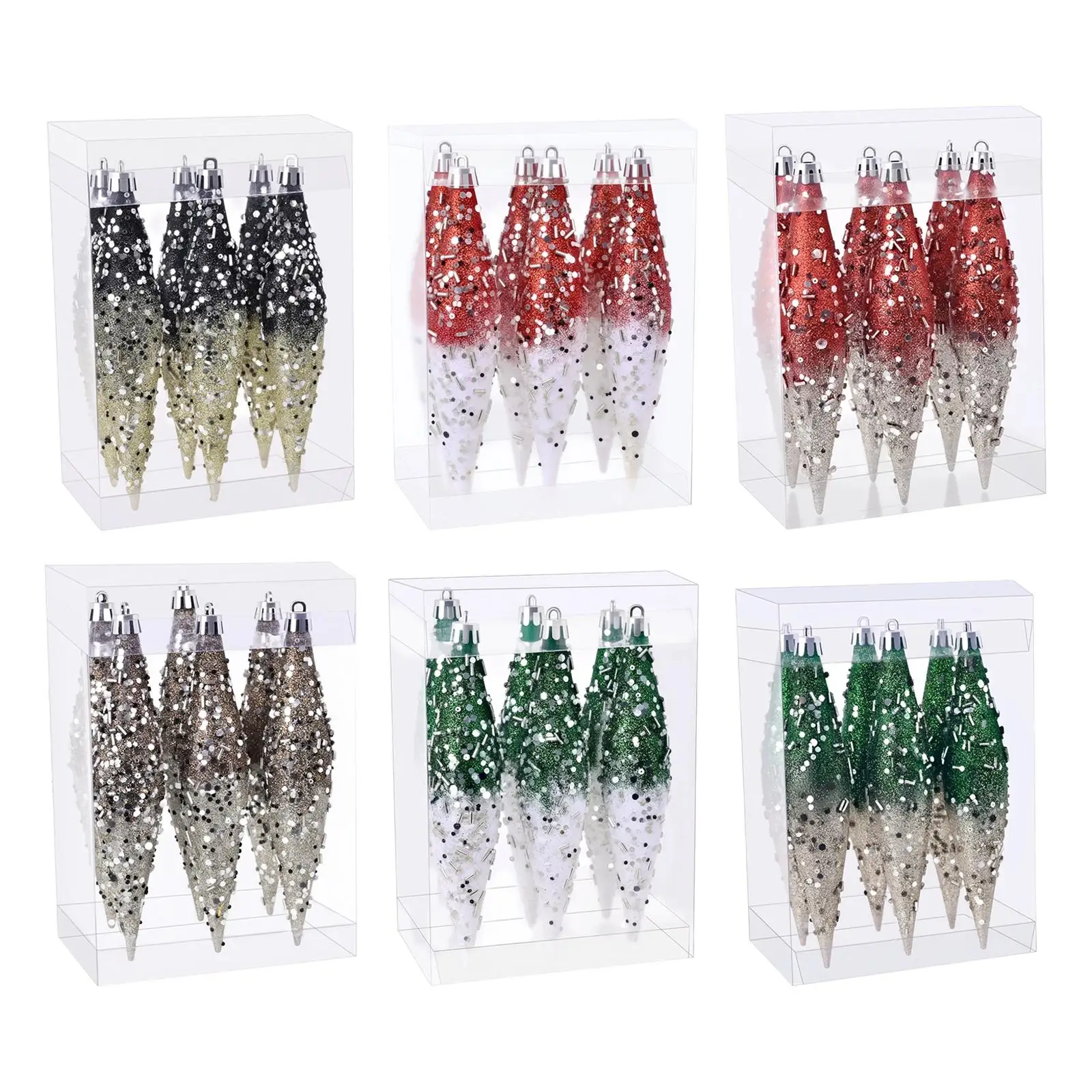 

6 шт., рождественские подвесные украшения в виде капель, декоративный декор для рождественской елки, Рождественский декор для дня рождения, Дня Благодарения, фестиваля