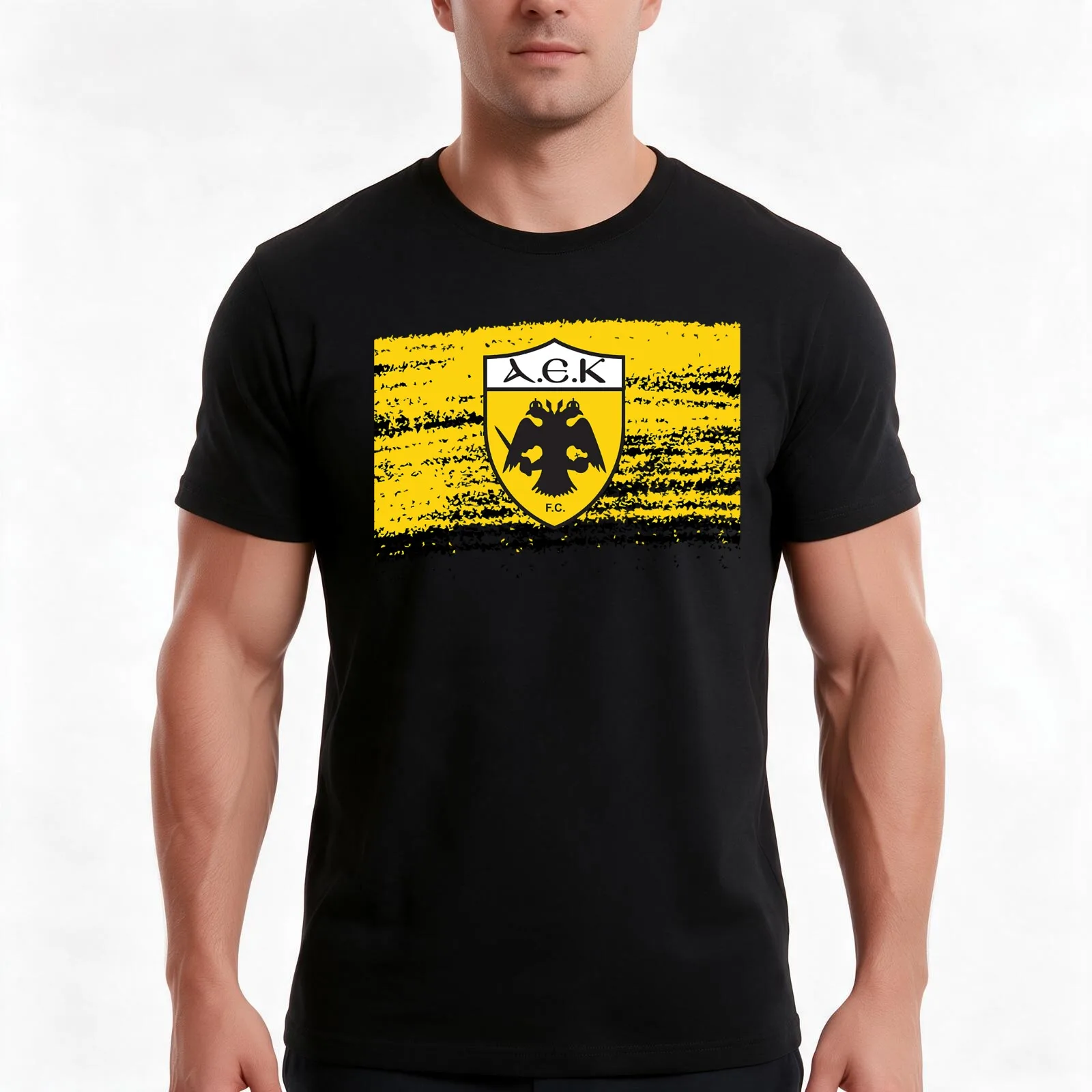 AEK ATHENS T-Shirt, Summer Casual Cotton Tee, Oversized Streetwear Tops, Vintage Graphic Print, Loose Fit Short Sleeve