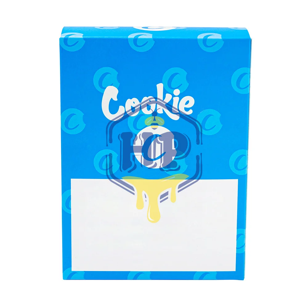 1.0ml Cookie Empty Paper Display Box Foldable Container Matte Clear Window Storage Plastic Opp Pouches Handing Hole Customize