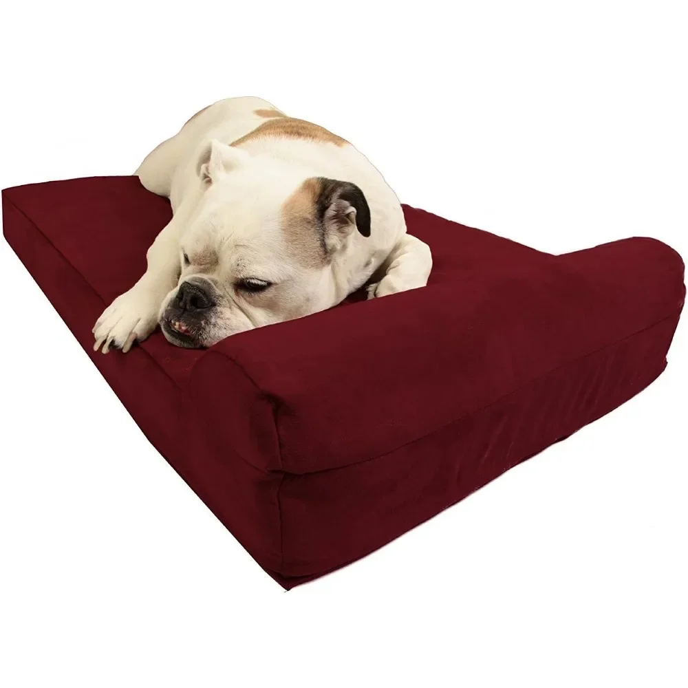 

4" Pillow Top Orthopedic Dog Bed with Headrest for Medium Dogs (30-50 lbs)