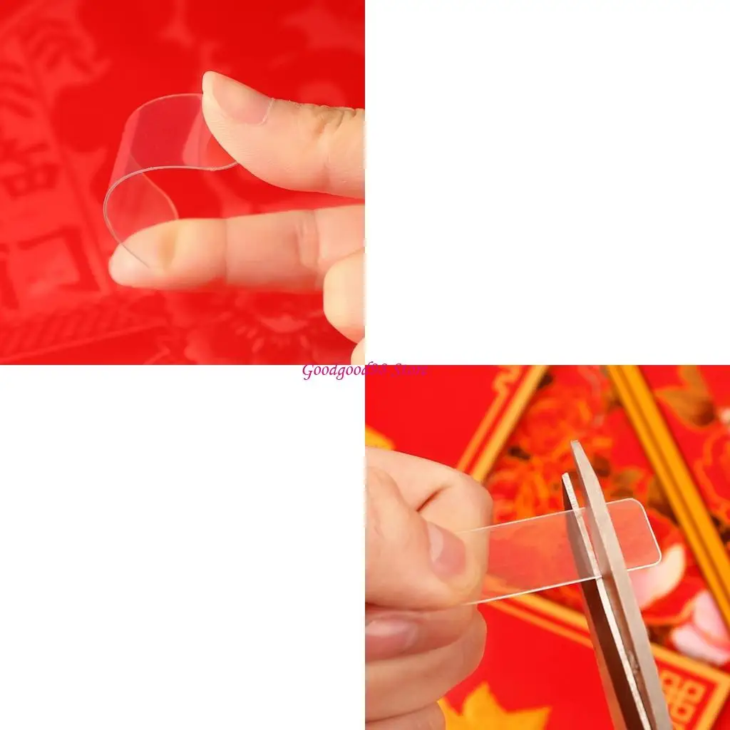 

60PC Double Sided Adhesive Tape Pads Removable Rectangle Stickers Clear Traceless for Wall Window Plastic Glass Ceramic